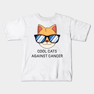 cool cats against cancer Kids T-Shirt